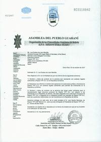 Notarized letter to Repsol YPF S.A.
