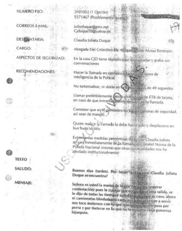 Instructivo amenaza de DAS