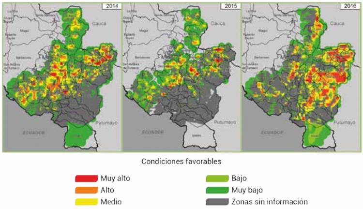 Resultados del estudio piloto para la identificacin de cultivos de amapola, Nario 2014-2016