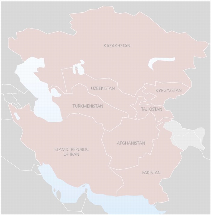 Countries in South-Western and Central Asia covered in this report