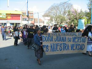Marcha en apoyo a Juana Mendez