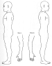 cuerpo masculino, lateral