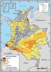 Densidad de cultivo de coca en Colombia, 2012